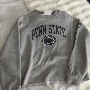 Champion Gray Penn State Crewneck Sweater